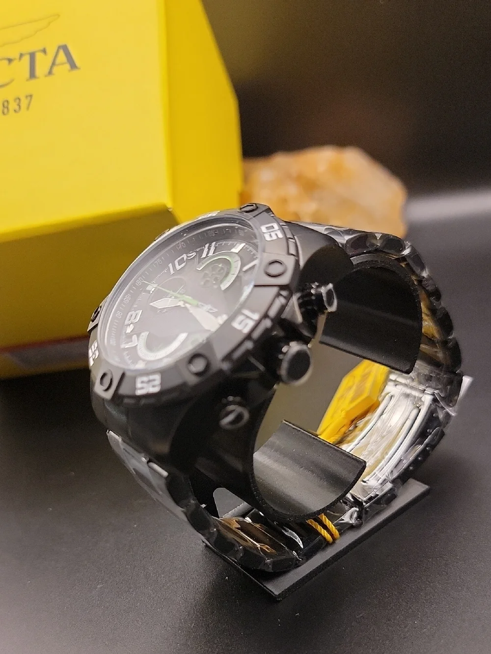 Invicta S1 Rally 26101 Men's Round Black & Green Analog Chronograph Date Watch